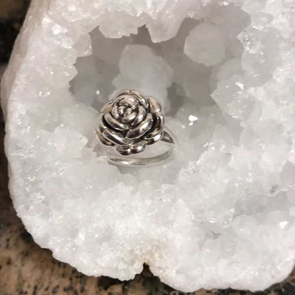 Jewelry - STERLING SILVER ROSE  RING SIZE 9 175.00 NWT